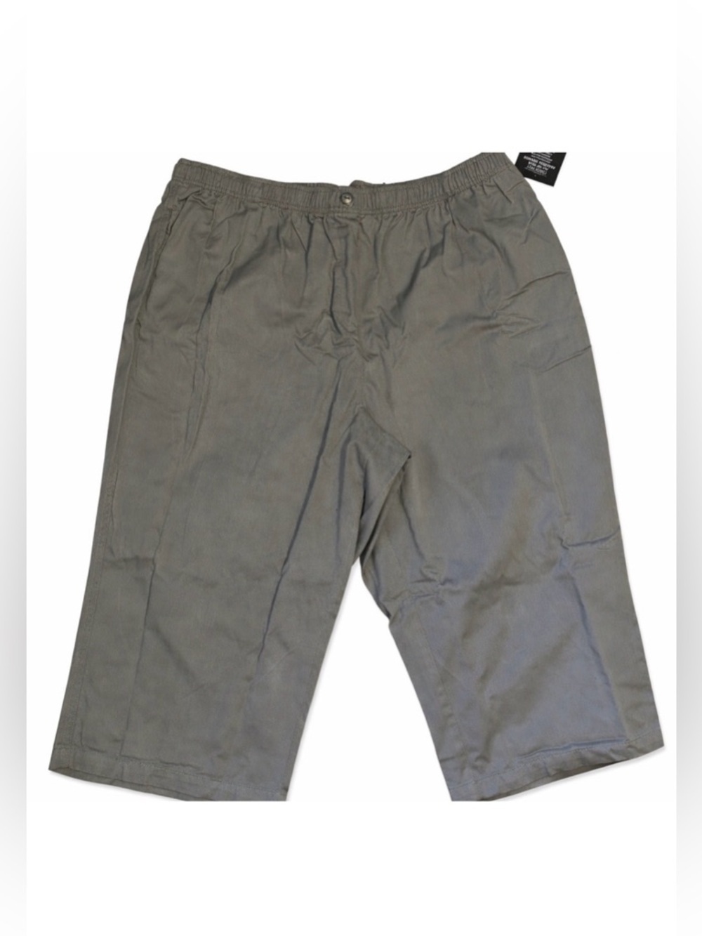 Woman Within Gray Cotton Pull On Capri Pants 28W NWT